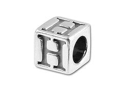 5.5mm Sterling Silver Letter H