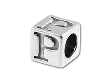 Load image into Gallery viewer, 5.5mm Sterling Silver Letter P