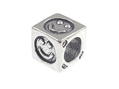 Smily Face - 5.5mm Sterling Silver Symbol