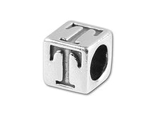 Load image into Gallery viewer, 5.5mm Sterling Silver Letter T