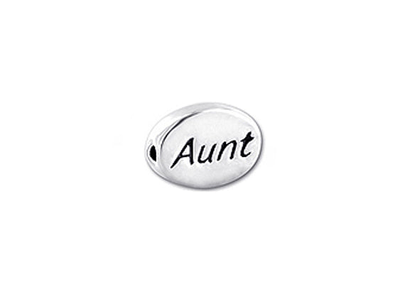 1 pc Sterling Silver Oval Message Beads 11 x 8 x 3mm, Double-Sided 1.5mm hole, Choose Bead - SSMB
