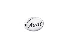 Load image into Gallery viewer, 1 pc Sterling Silver Oval Message Beads 11 x 8 x 3mm, Double-Sided 1.5mm hole, Choose Bead - SSMB