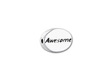 Load image into Gallery viewer, 1 pc Sterling Silver Oval Message Beads 11 x 8 x 3mm, Double-Sided 1.5mm hole, Choose Bead - SSMB