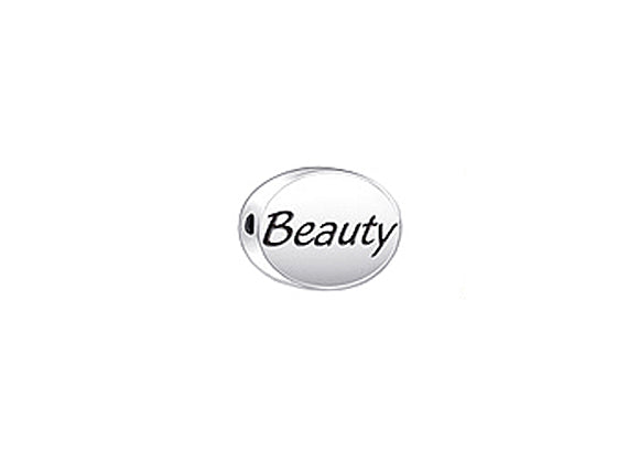 1 pc Sterling Silver Oval Message Beads 11 x 8 x 3mm, Double-Sided 1.5mm hole, Choose Bead - SSMB