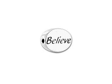 Load image into Gallery viewer, 1 pc Sterling Silver Oval Message Beads 11 x 8 x 3mm, Double-Sided 1.5mm hole, Choose Bead - SSMB
