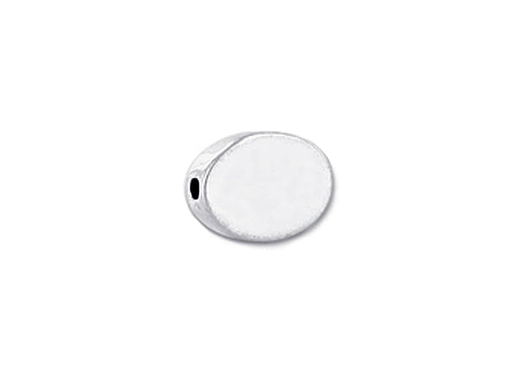 1 pc Sterling Silver Oval Message Beads 11 x 8 x 3mm, Double-Sided 1.5mm hole, Choose Bead - SSMB