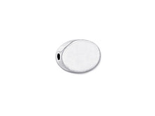 Load image into Gallery viewer, 1 pc Sterling Silver Oval Message Beads 11 x 8 x 3mm, Double-Sided 1.5mm hole, Choose Bead - SSMB
