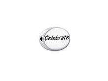 Load image into Gallery viewer, 1 pc Sterling Silver Oval Message Beads 11 x 8 x 3mm, Double-Sided 1.5mm hole, Choose Bead - SSMB