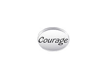 Load image into Gallery viewer, 1 pc Sterling Silver Oval Message Beads 11 x 8 x 3mm, Double-Sided 1.5mm hole, Choose Bead - SSMB
