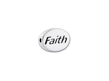 Load image into Gallery viewer, 1 pc Sterling Silver Oval Message Beads 11 x 8 x 3mm, Double-Sided 1.5mm hole, Choose Bead - SSMB