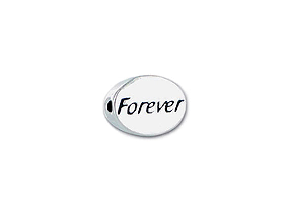 1 pc Sterling Silver Oval Message Beads 11 x 8 x 3mm, Double-Sided 1.5mm hole, Choose Bead - SSMB