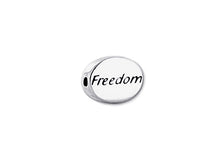 Load image into Gallery viewer, 1 pc Sterling Silver Oval Message Beads 11 x 8 x 3mm, Double-Sided 1.5mm hole, Choose Bead - SSMB