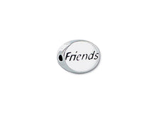Load image into Gallery viewer, 1 pc Sterling Silver Oval Message Beads 11 x 8 x 3mm, Double-Sided 1.5mm hole, Choose Bead - SSMB