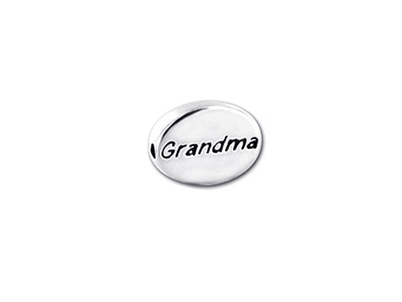 1 pc Sterling Silver Oval Message Beads 11 x 8 x 3mm, Double-Sided 1.5mm hole, Choose Bead - SSMB