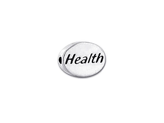 1 pc Sterling Silver Oval Message Beads 11 x 8 x 3mm, Double-Sided 1.5mm hole, Choose Bead - SSMB