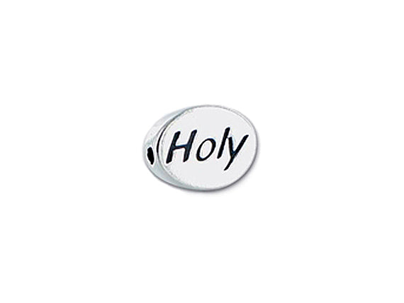 1 pc Sterling Silver Oval Message Beads 11 x 8 x 3mm, Double-Sided 1.5mm hole, Choose Bead - SSMB