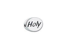 Load image into Gallery viewer, 1 pc Sterling Silver Oval Message Beads 11 x 8 x 3mm, Double-Sided 1.5mm hole, Choose Bead - SSMB
