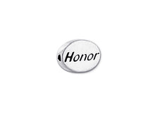 Load image into Gallery viewer, 1 pc Sterling Silver Oval Message Beads 11 x 8 x 3mm, Double-Sided 1.5mm hole, Choose Bead - SSMB