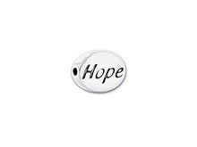 Load image into Gallery viewer, 1 pc Sterling Silver Oval Message Beads 11 x 8 x 3mm, Double-Sided 1.5mm hole, Choose Bead - SSMB