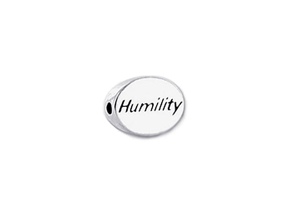 1 pc Sterling Silver Oval Message Beads 11 x 8 x 3mm, Double-Sided 1.5mm hole, Choose Bead - SSMB
