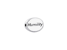 Load image into Gallery viewer, 1 pc Sterling Silver Oval Message Beads 11 x 8 x 3mm, Double-Sided 1.5mm hole, Choose Bead - SSMB