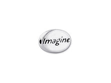 Load image into Gallery viewer, 1 pc Sterling Silver Oval Message Beads 11 x 8 x 3mm, Double-Sided 1.5mm hole, Choose Bead - SSMB