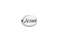 Load image into Gallery viewer, 1 pc Sterling Silver Oval Message Beads 11 x 8 x 3mm, Double-Sided 1.5mm hole, Choose Bead - SSMB