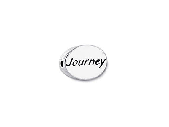 1 pc Sterling Silver Oval Message Beads 11 x 8 x 3mm, Double-Sided 1.5mm hole, Choose Bead - SSMB