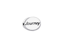 Load image into Gallery viewer, 1 pc Sterling Silver Oval Message Beads 11 x 8 x 3mm, Double-Sided 1.5mm hole, Choose Bead - SSMB