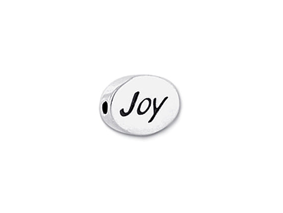 1 pc Sterling Silver Oval Message Beads 11 x 8 x 3mm, Double-Sided 1.5mm hole, Choose Bead - SSMB