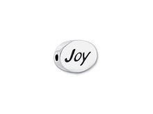 Load image into Gallery viewer, 1 pc Sterling Silver Oval Message Beads 11 x 8 x 3mm, Double-Sided 1.5mm hole, Choose Bead - SSMB