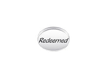 Load image into Gallery viewer, 1 pc Sterling Silver Oval Message Beads 11 x 8 x 3mm, Double-Sided 1.5mm hole, Choose Bead - SSMB