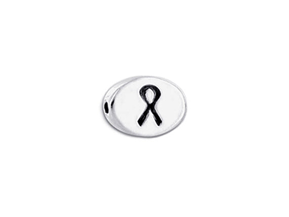 1 pc Sterling Silver Oval Message Beads 11 x 8 x 3mm, Double-Sided 1.5mm hole, Choose Bead - SSMB