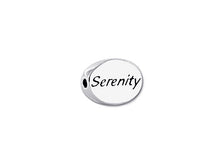Load image into Gallery viewer, 1 pc Sterling Silver Oval Message Beads 11 x 8 x 3mm, Double-Sided 1.5mm hole, Choose Bead - SSMB