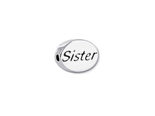 Load image into Gallery viewer, 1 pc Sterling Silver Oval Message Beads 11 x 8 x 3mm, Double-Sided 1.5mm hole, Choose Bead - SSMB