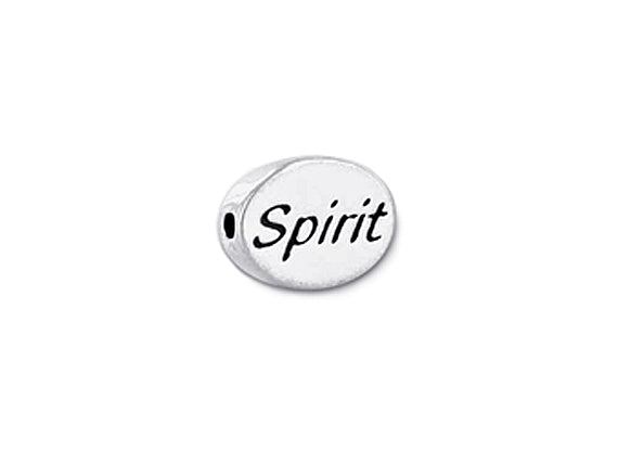 1 pc Sterling Silver Oval Message Beads 11 x 8 x 3mm, Double-Sided 1.5mm hole, Choose Bead - SSMB