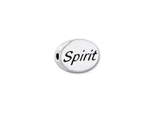 Load image into Gallery viewer, 1 pc Sterling Silver Oval Message Beads 11 x 8 x 3mm, Double-Sided 1.5mm hole, Choose Bead - SSMB