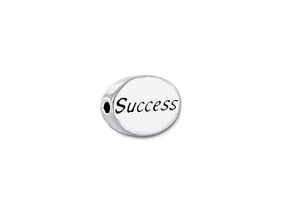 1 pc Sterling Silver Oval Message Beads 11 x 8 x 3mm, Double-Sided 1.5mm hole, Choose Bead - SSMB