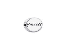 Load image into Gallery viewer, 1 pc Sterling Silver Oval Message Beads 11 x 8 x 3mm, Double-Sided 1.5mm hole, Choose Bead - SSMB