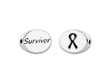Load image into Gallery viewer, 1 pc Sterling Silver Oval Message Beads 11 x 8 x 3mm, Double-Sided 1.5mm hole, Choose Bead - SSMB