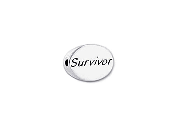 1 pc Sterling Silver Oval Message Beads 11 x 8 x 3mm, Double-Sided 1.5mm hole, Choose Bead - SSMB