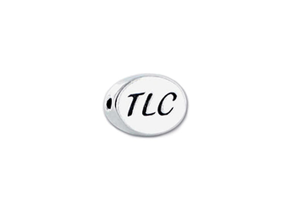 1 pc Sterling Silver Oval Message Beads 11 x 8 x 3mm, Double-Sided 1.5mm hole, Choose Bead - SSMB