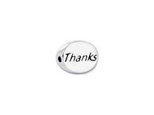 Load image into Gallery viewer, 1 pc Sterling Silver Oval Message Beads 11 x 8 x 3mm, Double-Sided 1.5mm hole, Choose Bead - SSMB