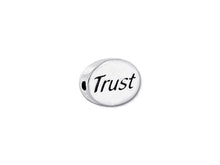 Load image into Gallery viewer, 1 pc Sterling Silver Oval Message Beads 11 x 8 x 3mm, Double-Sided 1.5mm hole, Choose Bead - SSMB