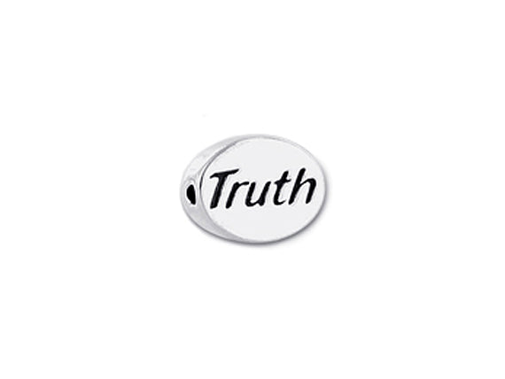1 pc Sterling Silver Oval Message Beads 11 x 8 x 3mm, Double-Sided 1.5mm hole, Choose Bead - SSMB