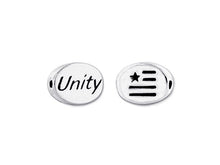 Load image into Gallery viewer, 1 pc Sterling Silver Oval Message Beads 11 x 8 x 3mm, Double-Sided 1.5mm hole, Choose Bead - SSMB