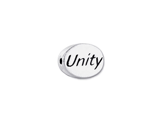 1 pc Sterling Silver Oval Message Beads 11 x 8 x 3mm, Double-Sided 1.5mm hole, Choose Bead - SSMB