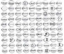 Load image into Gallery viewer, 1 pc Sterling Silver Oval Message Beads 11 x 8 x 3mm, Double-Sided 1.5mm hole, Choose Bead - SSMB