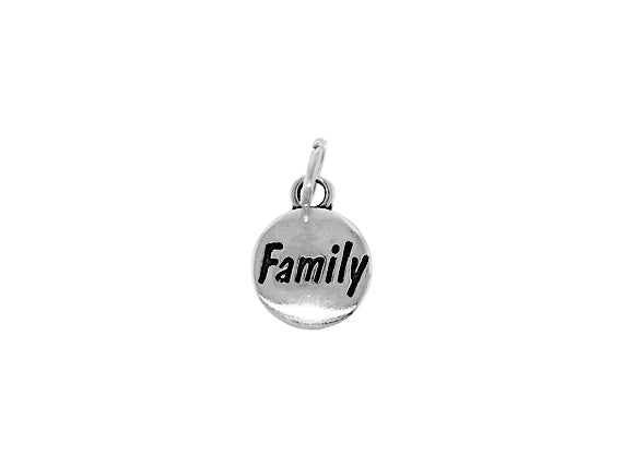 1 pc Sterling Silver Domed Message Charms 11 x 15 x 3mm, 2mm hole, Choose Charm - SSMC