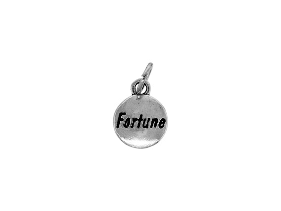 1 pc Sterling Silver Domed Message Charms 11 x 15 x 3mm, 2mm hole, Choose Charm - SSMC